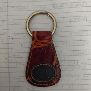 Dooney & Bourke Rich Brown Leather Key Holder